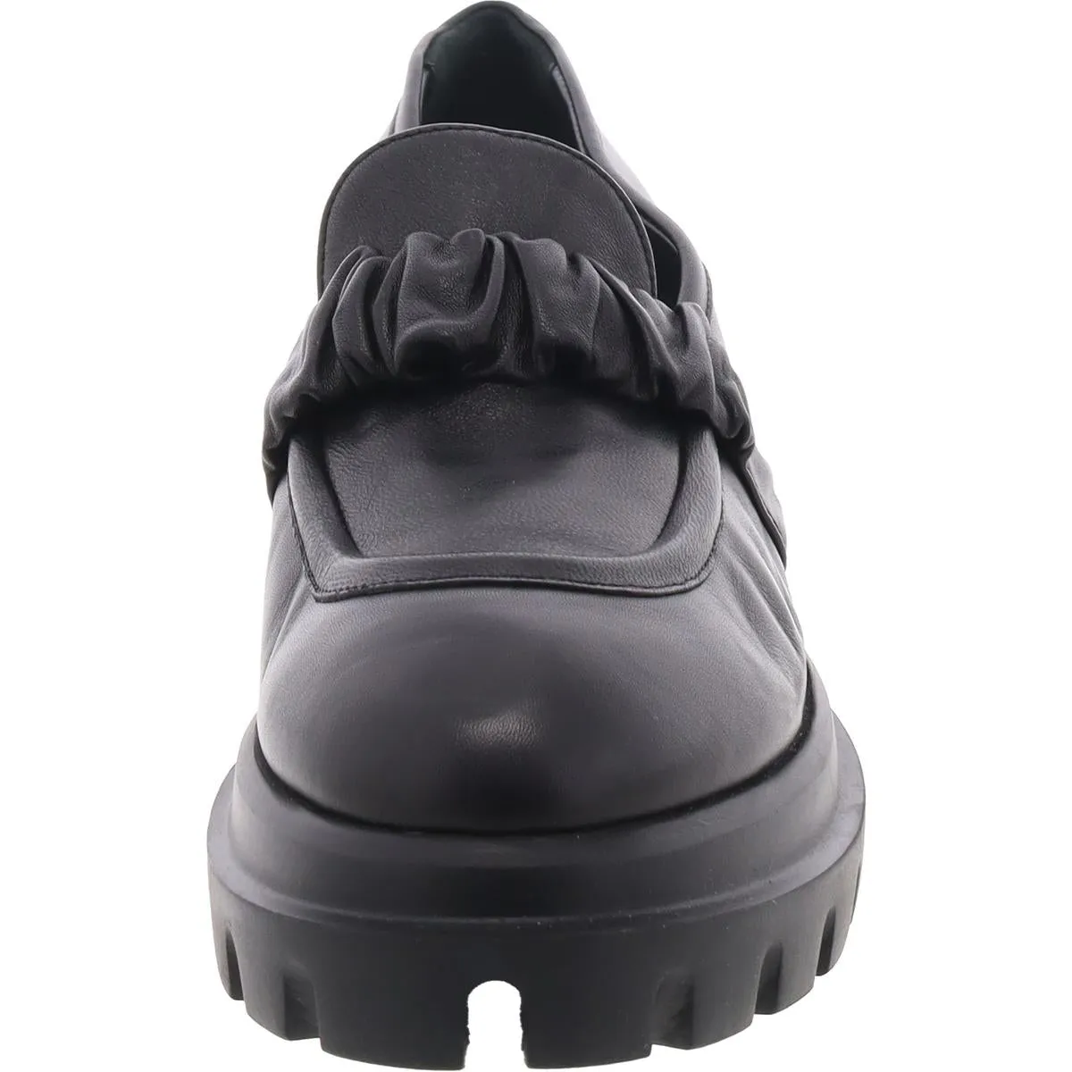 AGL Womens Leather Wedge Loafers