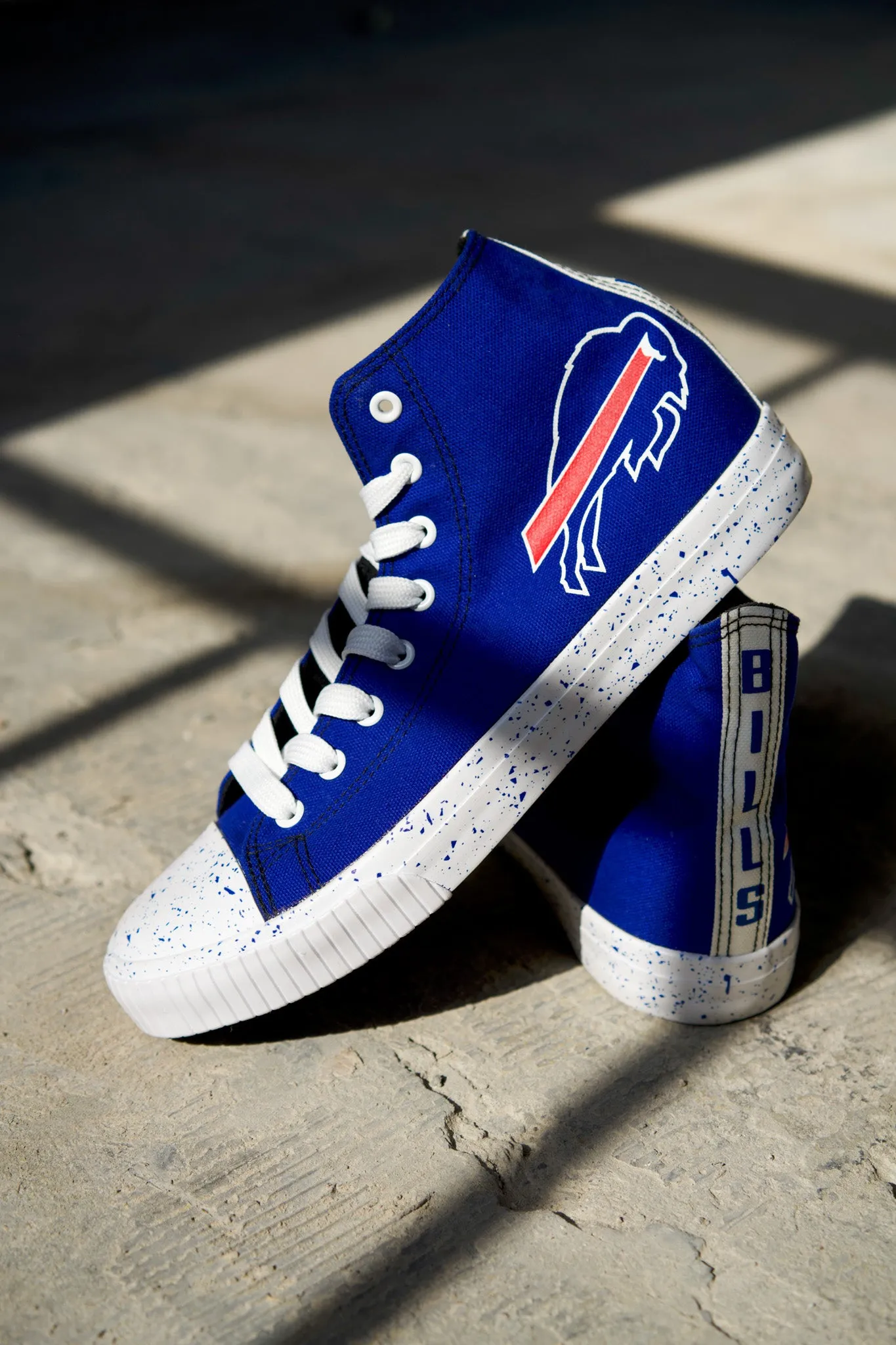 Buffalo Bills Men's Royal Blue High Top Canvas Sneaker
