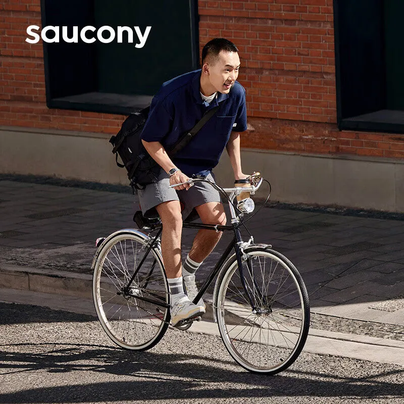 Classic unisex sneakers Saucony Cross 90 PRM for sports and leisure, gray / white