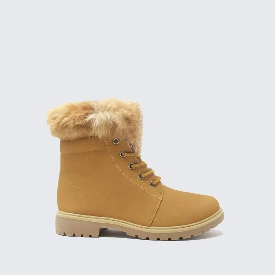 Daniella Fur Ankle And Tongue Ankle Boot