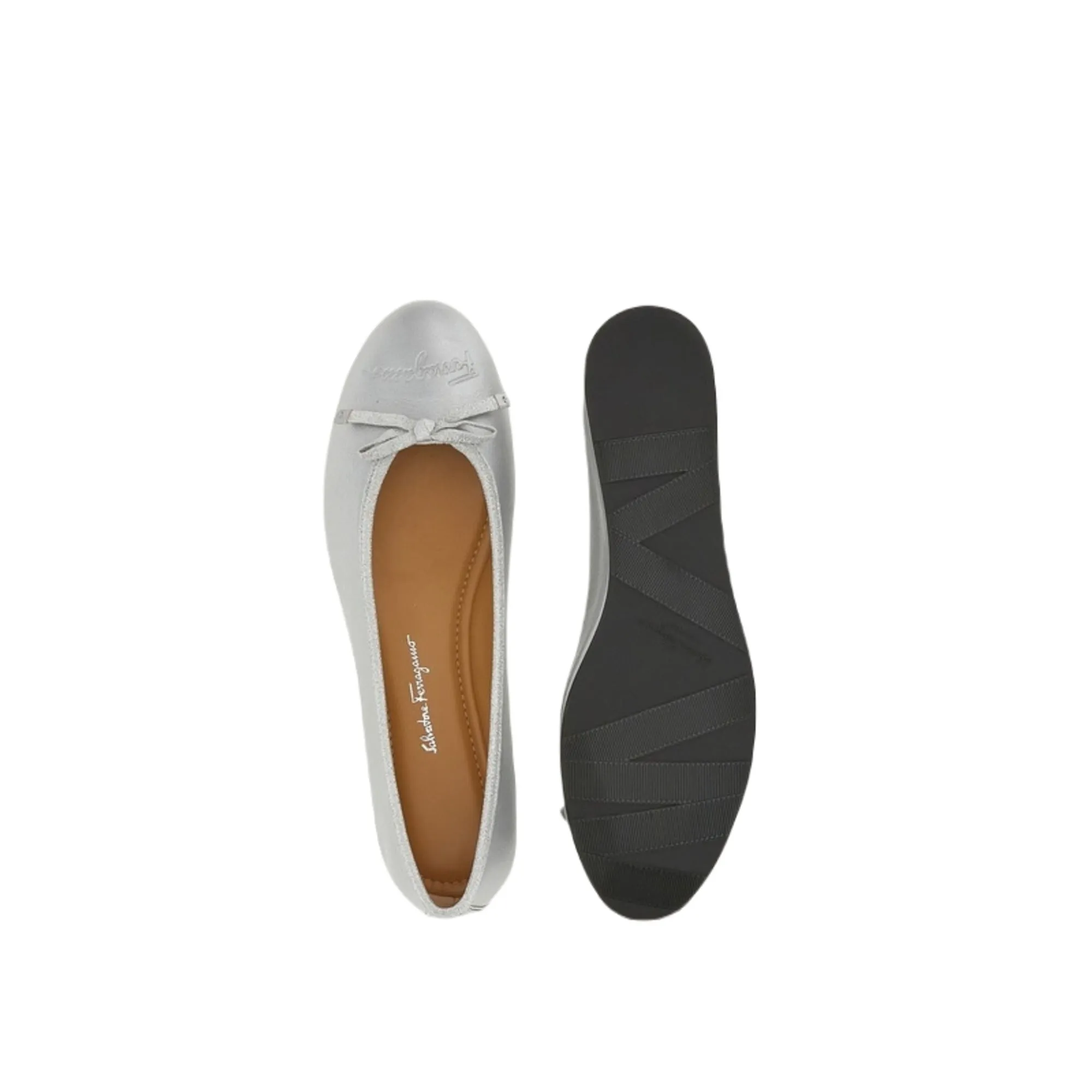 Ferragamo Ballerina Women's Ballets Silver