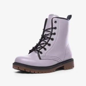 Luscious Lavender Lace Up Boots