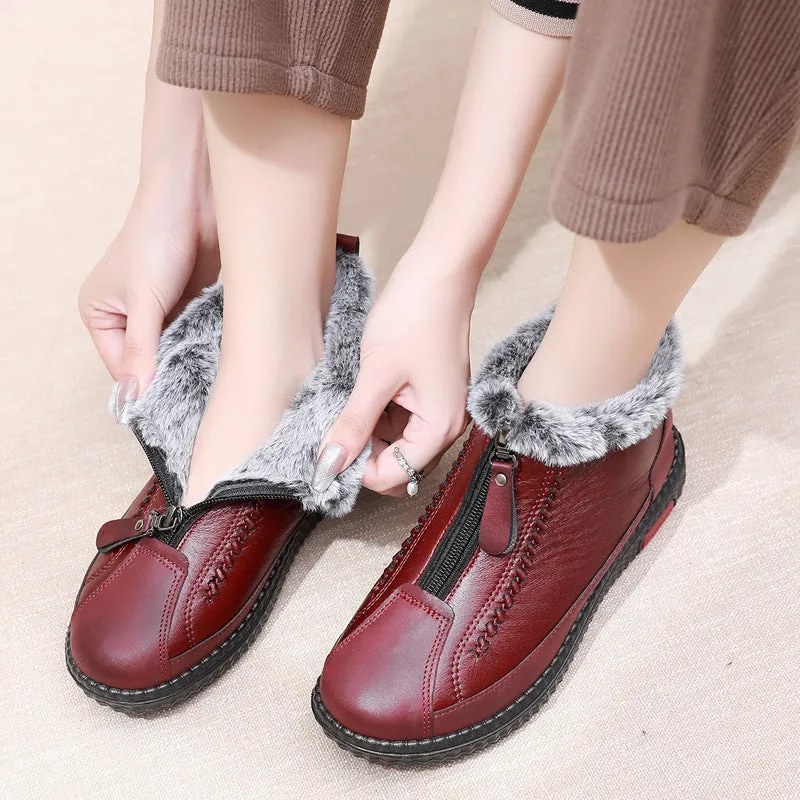 Owlkay Warm and Non-slip Flat-bottomed   Boots