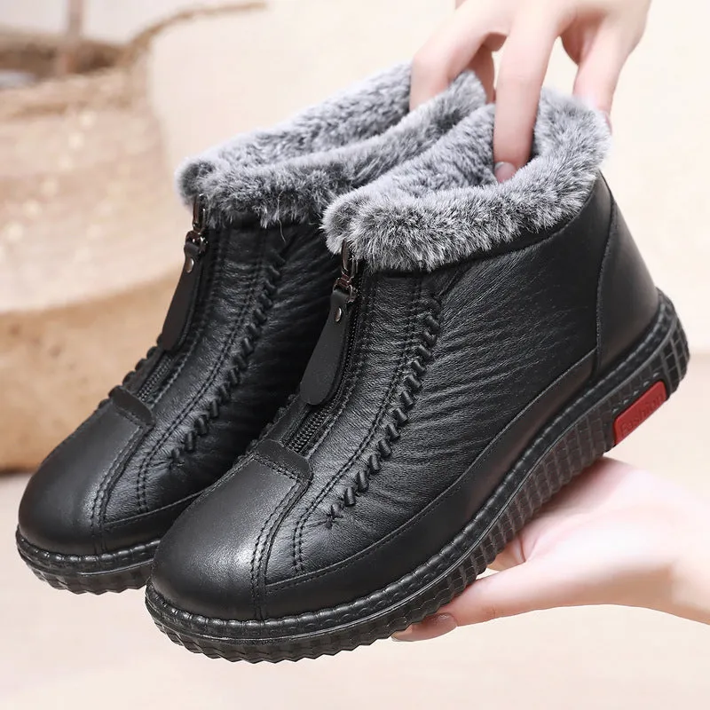Owlkay Warm and Non-slip Flat-bottomed   Boots