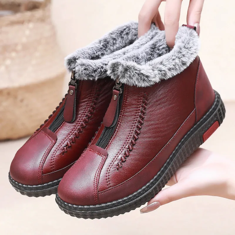 Owlkay Warm and Non-slip Flat-bottomed   Boots