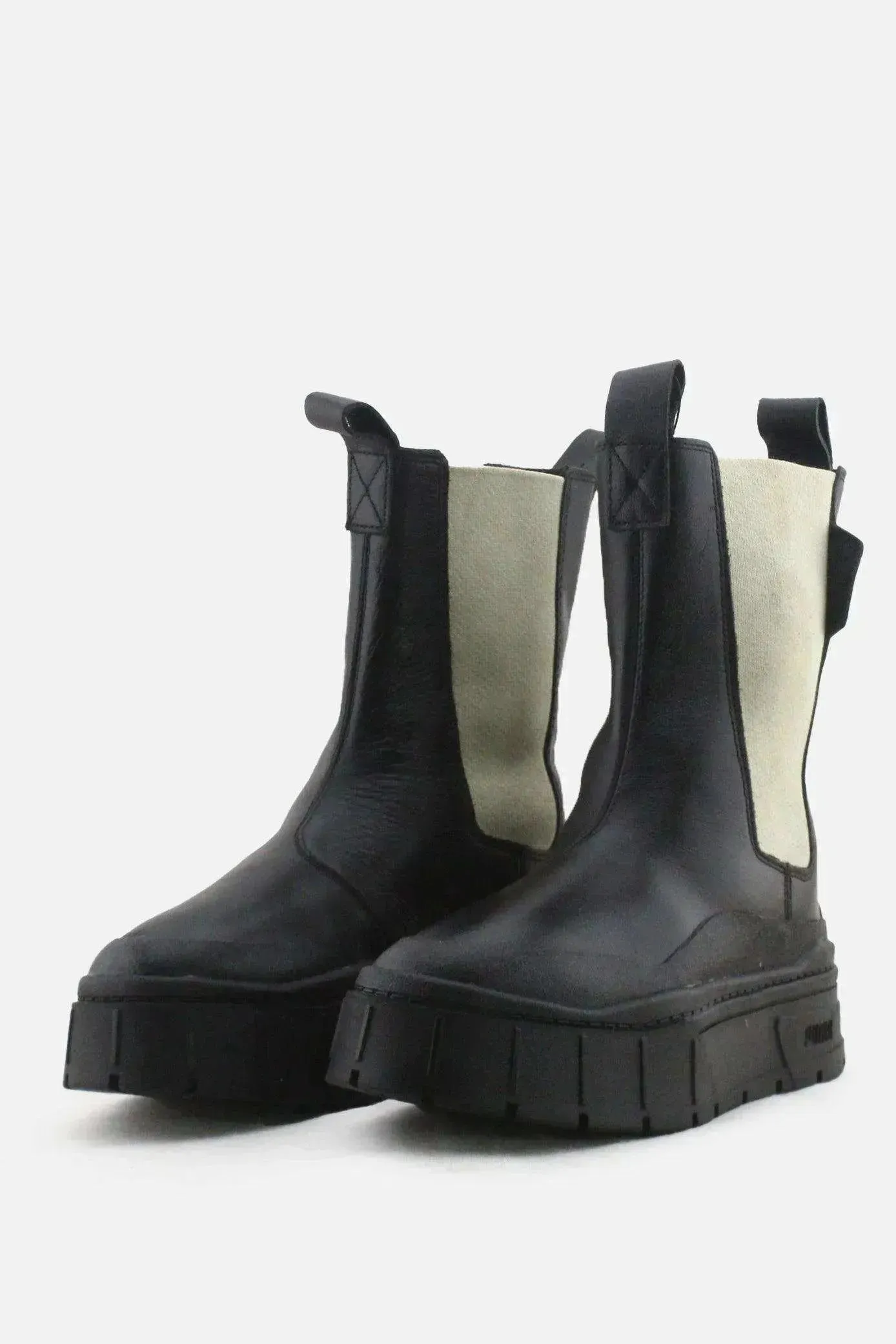 Puma Stretchable Combat Ankle Boots | 100% Authentic Leather
