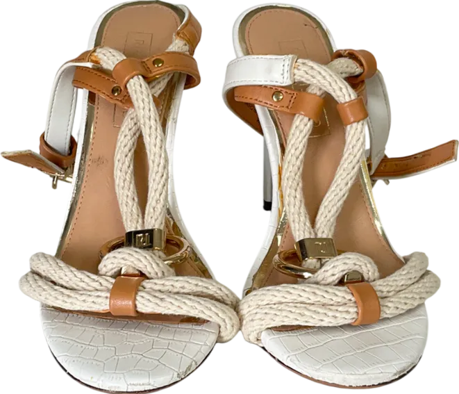River Island Beige Ring Detail Stiletto Heels UK 3 EU 36 