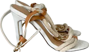 River Island Beige Ring Detail Stiletto Heels UK 3 EU 36 