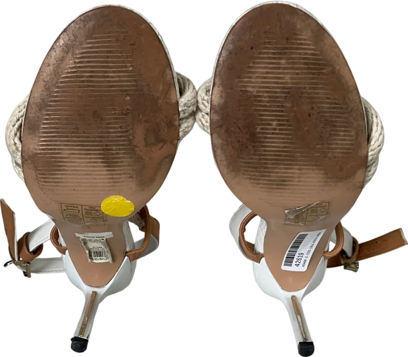 River Island Beige Ring Detail Stiletto Heels UK 3 EU 36 