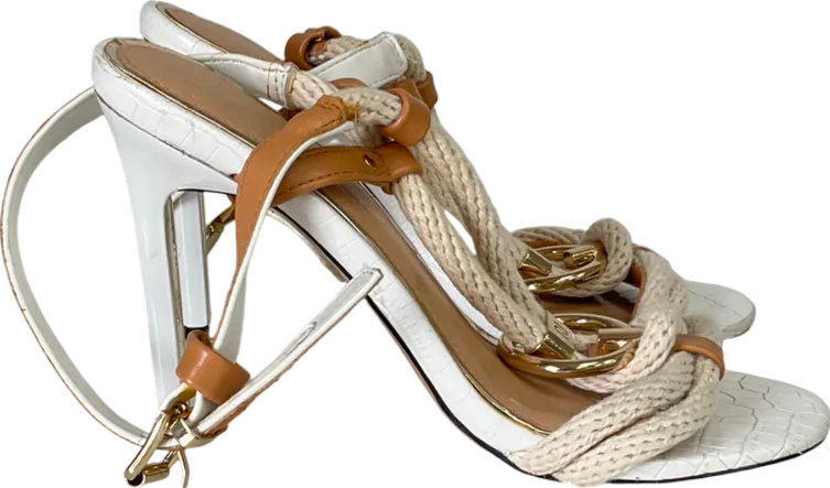 River Island Beige Ring Detail Stiletto Heels UK 3 EU 36 