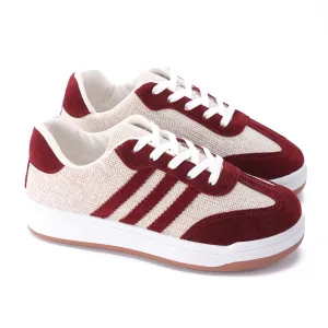Striped Sidewall Sneaker - Red