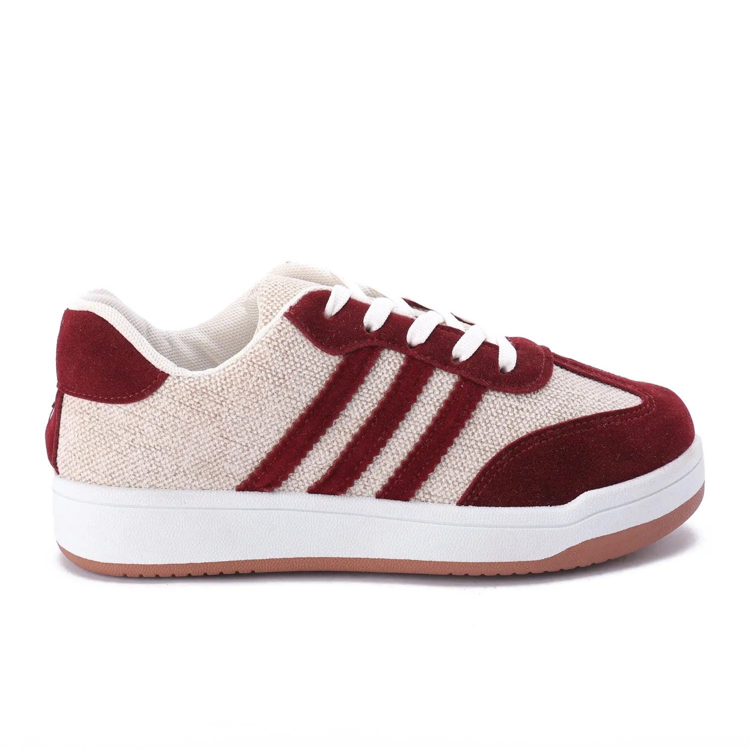 Striped Sidewall Sneaker - Red