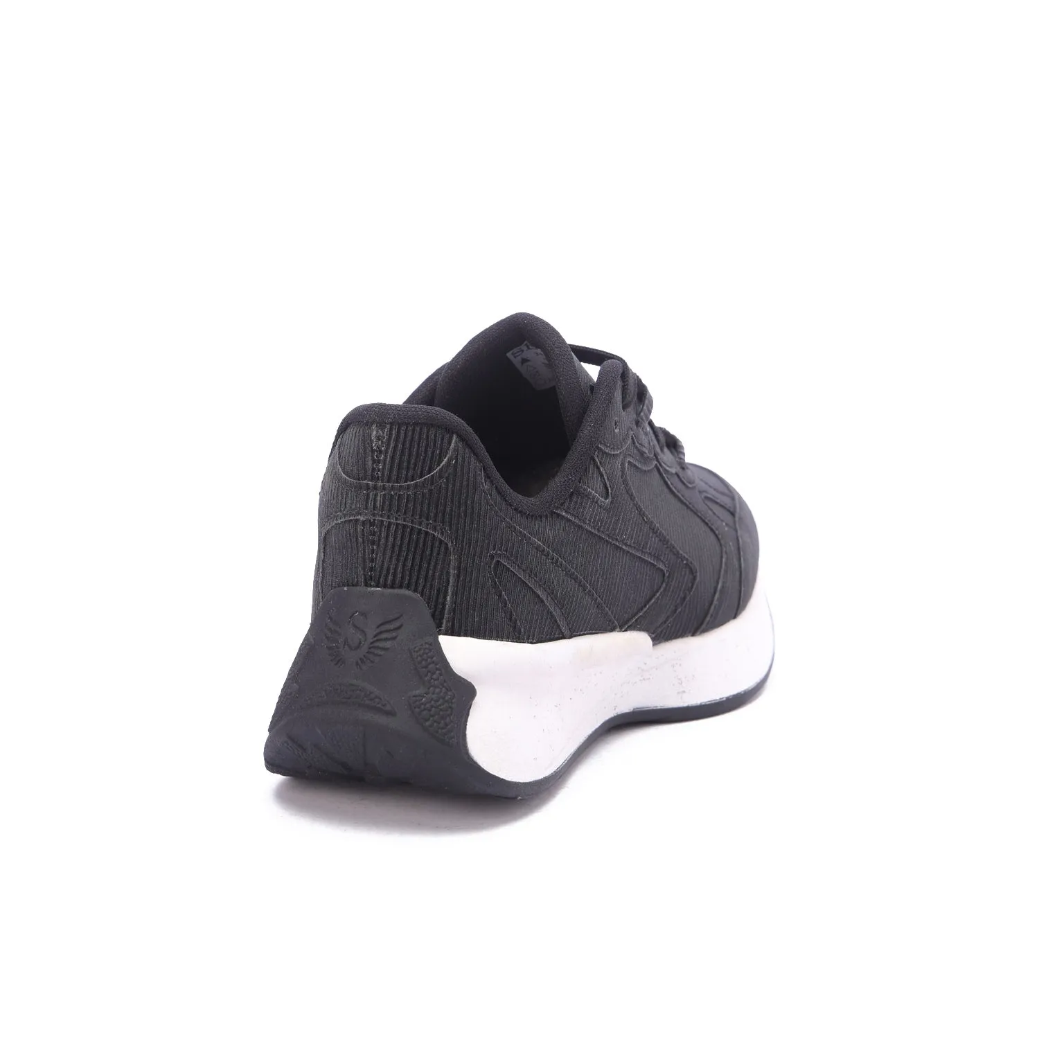 Textured Rubber Lace Shoe-Black