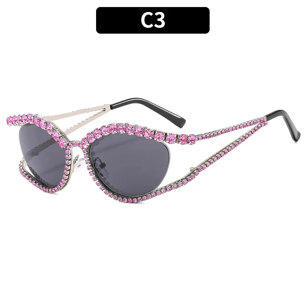 Trendy Rhinestone Retro Sunglasses